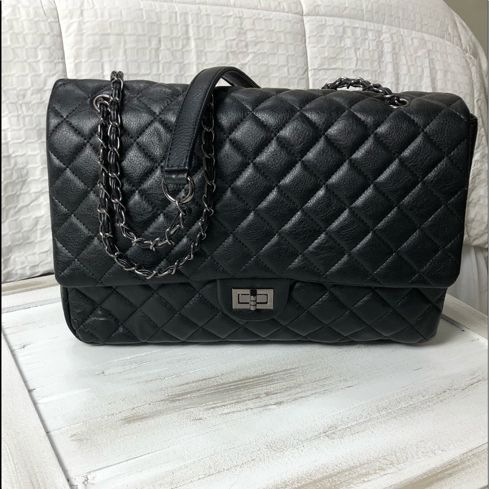XXL flap quilted bag